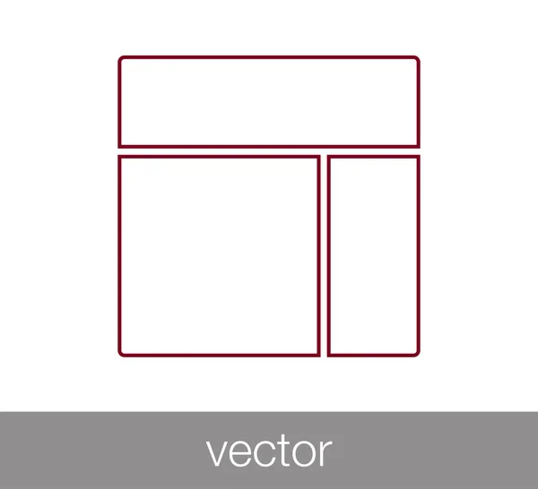 Ícone de layout de slides — Vetor de Stock