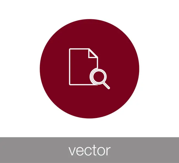 Keresés a dokumentum ikon. — Stock Vector