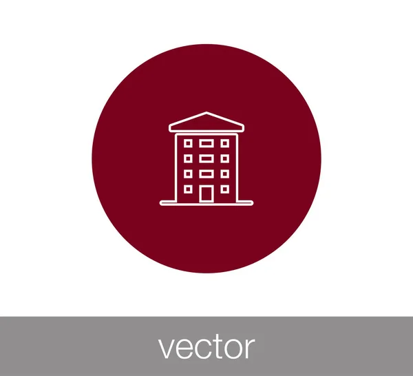 Icono de edificio moderno. — Vector de stock