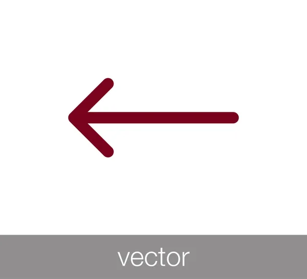 Icône flèche gauche . — Image vectorielle