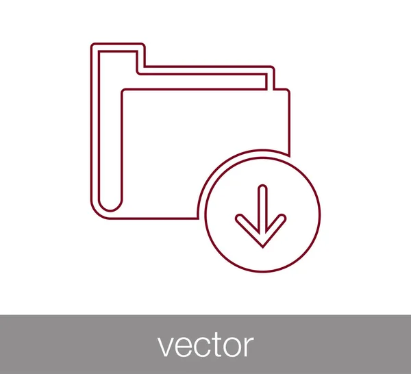 Einfaches Ordner-Symbol — Stockvektor