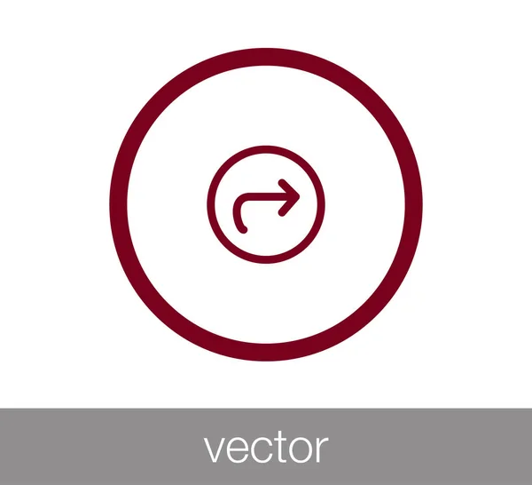 Responder icono plano . — Vector de stock