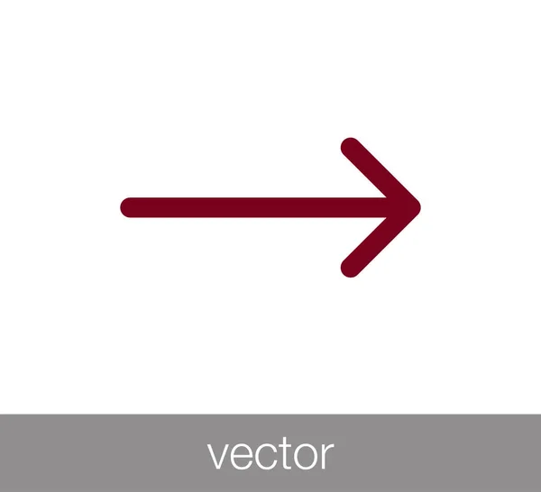 Icône flèche droite . — Image vectorielle