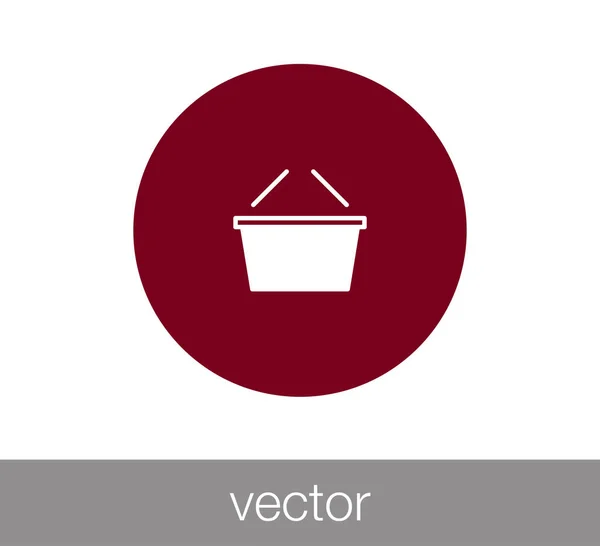 Icono de cesta de compra. — Archivo Imágenes Vectoriales