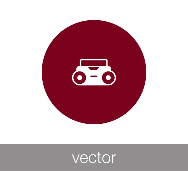 Radio spindelväv ikonen — Stock vektor