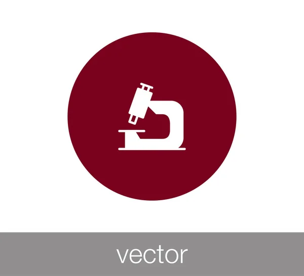 Microscopio Icono plano — Vector de stock