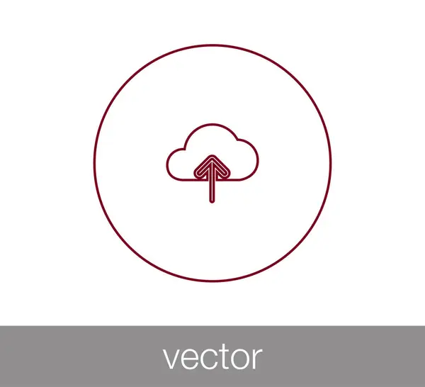 Subir icono plano . — Vector de stock