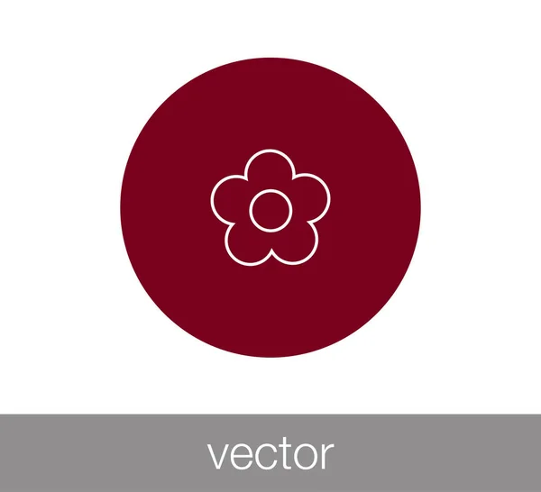 Icono de flor ilustración . — Vector de stock