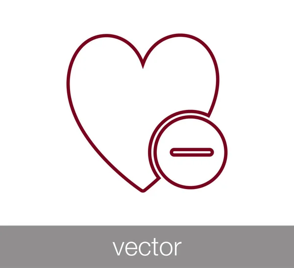 Corazón icono simple — Vector de stock