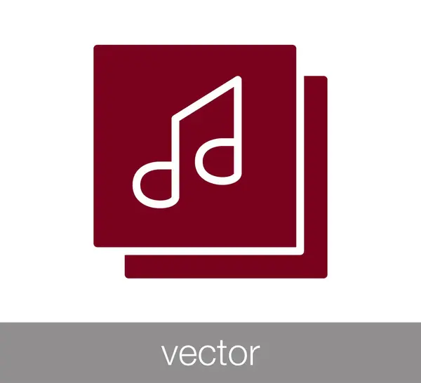 Icono de nota musical. — Vector de stock