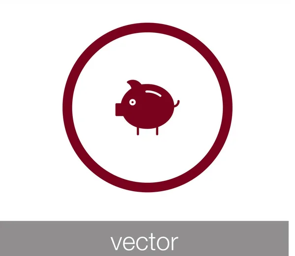 Значок банка свиней — стоковый вектор