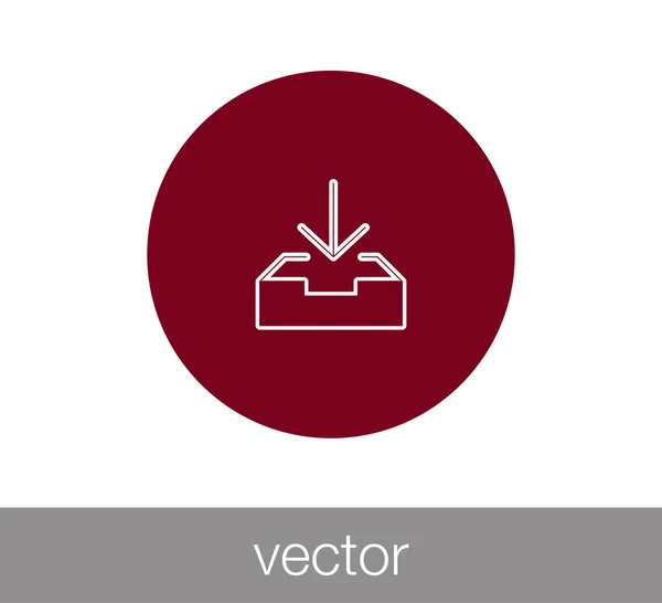 Icono de descarga web — Vector de stock
