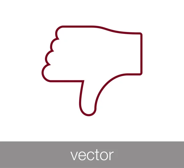 Pulgar hacia abajo icono — Vector de stock