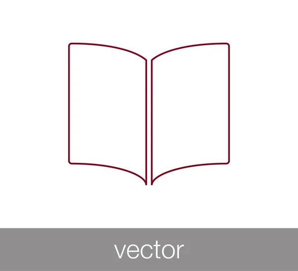 Libro Icono plano — Vector de stock