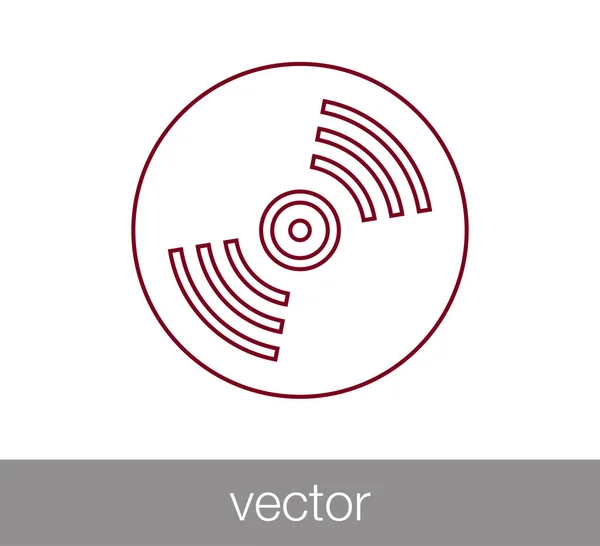 Cd ícone plano — Vetor de Stock