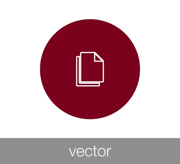 Icono de documento simple . — Vector de stock