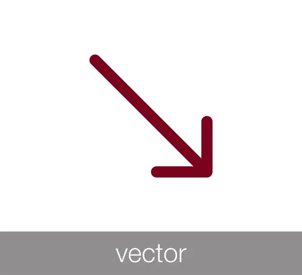 Flecha icono plano . — Archivo Imágenes Vectoriales