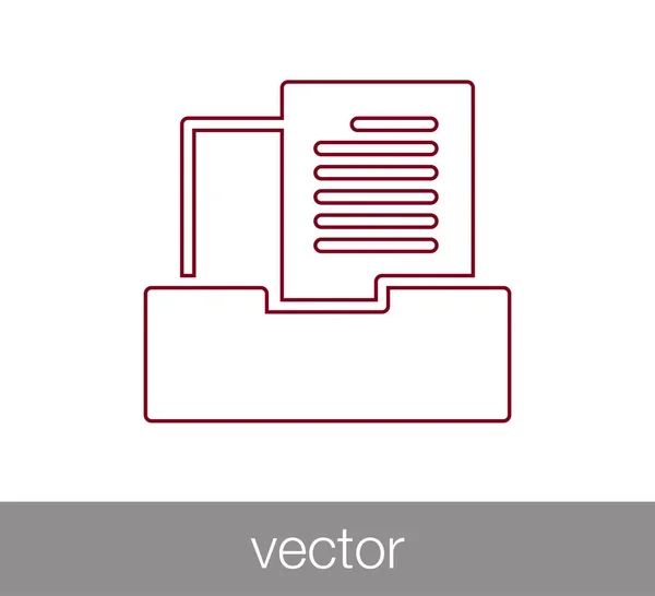 Archive Icône plate — Image vectorielle