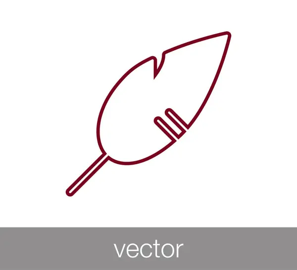 Icône web plume . — Image vectorielle
