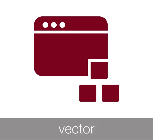 Fenster-Symbol. Programmiersymbol. Codierungssymbol. Code-Fenster-Symbol. br — Stockvektor