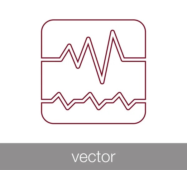 Herzschlag-Ikone. — Stockvektor