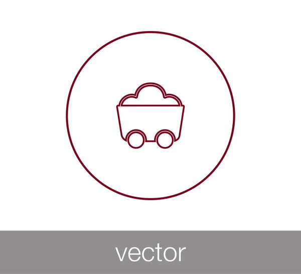Kul vogn ikon – Stock-vektor