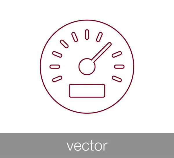 Snelheidsmeter web pictogram. — Stockvector