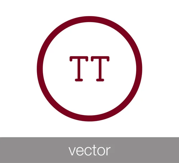 Alle caps lettertype pictogram — Stockvector
