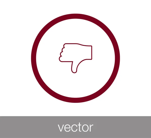 Tummen ner ikonen — Stock vektor