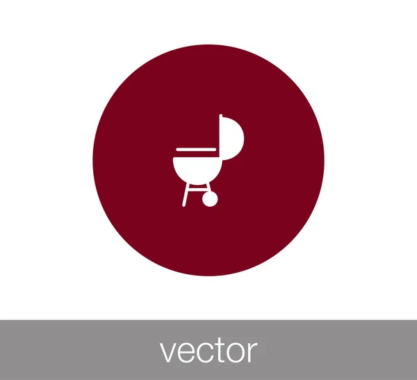 Diseño del icono de la barbacoa — Vector de stock