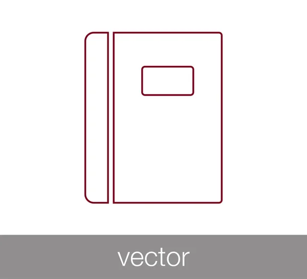 Bloc-notes icône plate — Image vectorielle