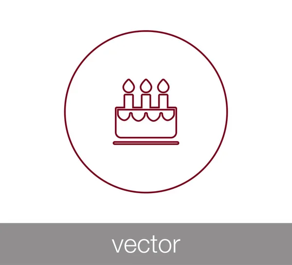 Дизайн икона торта — стоковый вектор