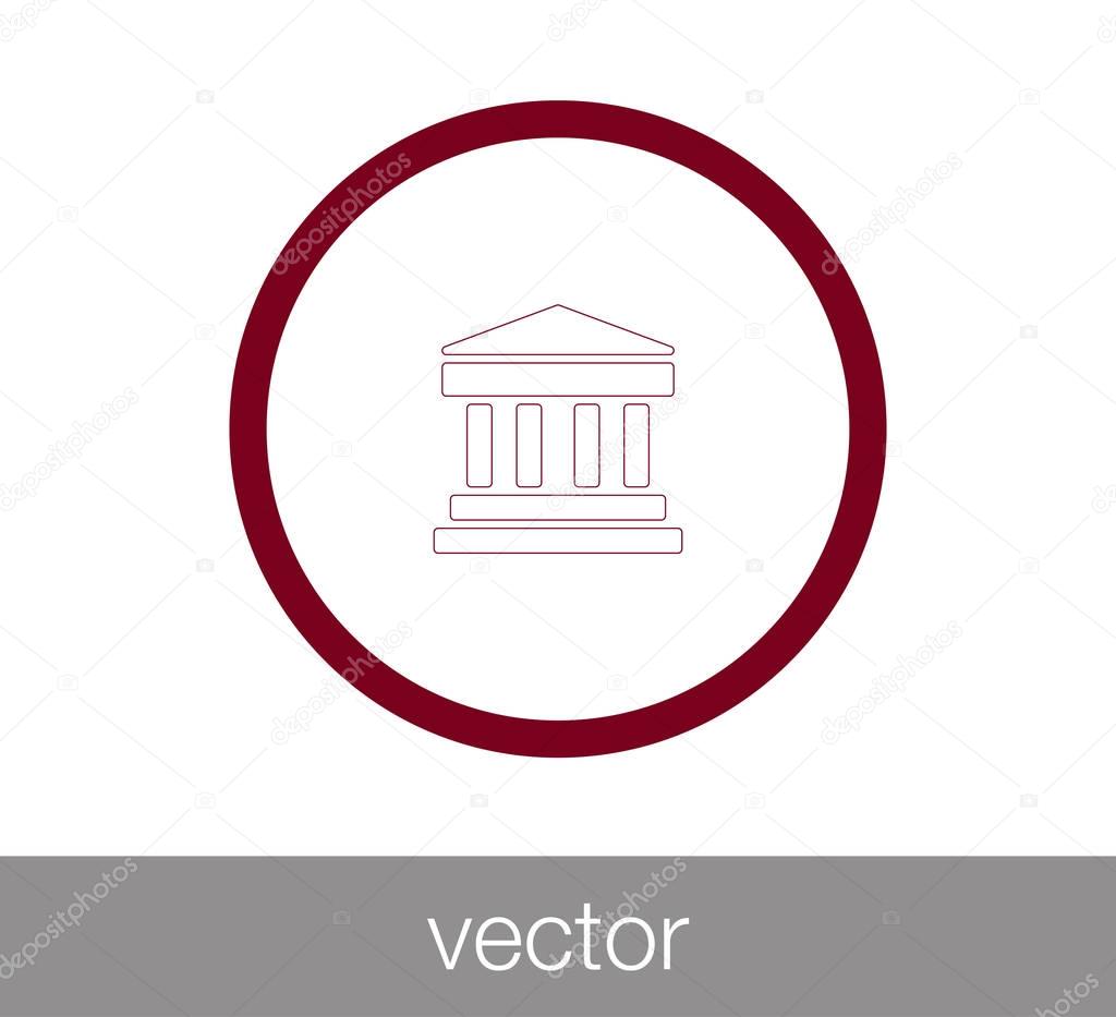 University or bank icon.