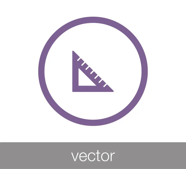 Regla icono web . — Vector de stock