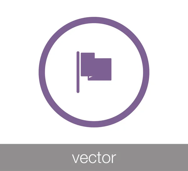 Bandera icono simple — Vector de stock