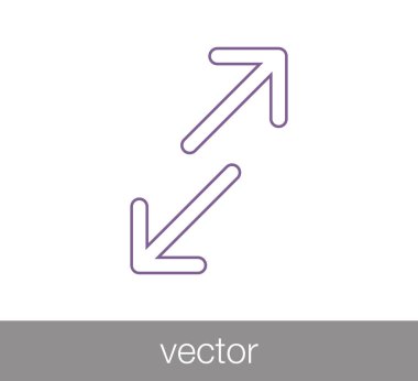 Transfer düz simgesi