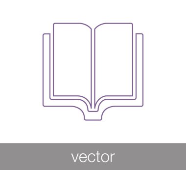 Kitap Düz Simgesi