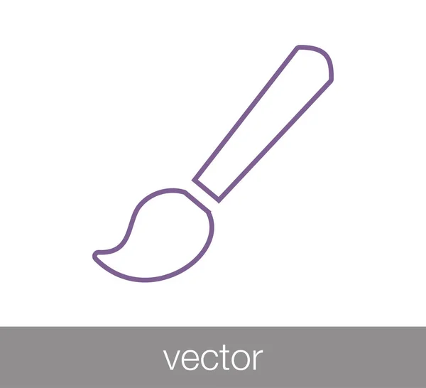 Icono web cepillo . — Vector de stock