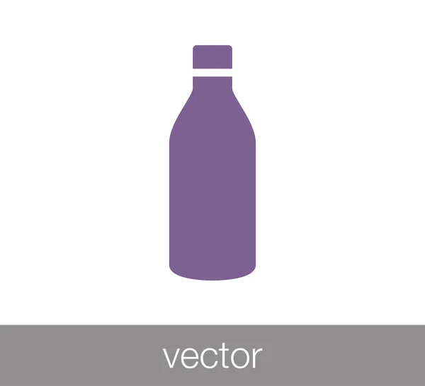 Icono plano de botella — Vector de stock