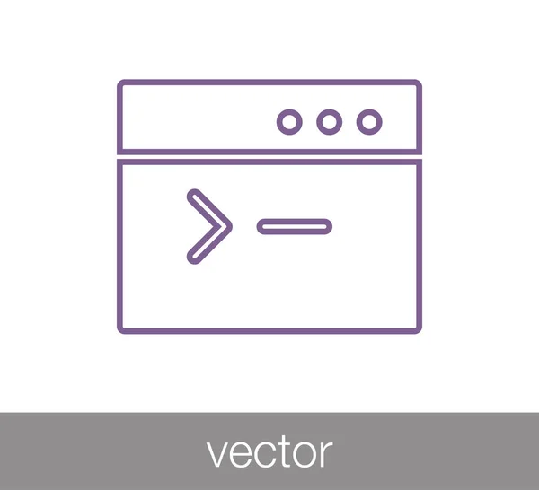 Fenster oder Programmiersymbol — Stockvektor