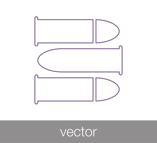 Icono plano de balas — Vector de stock