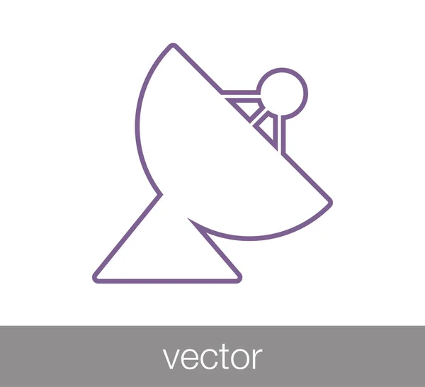 Antenne icône plate — Image vectorielle