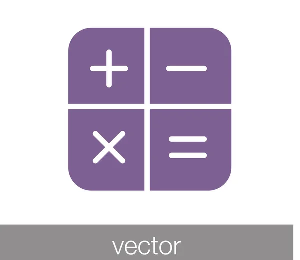 Calculatorpictogram. Math teken. — Stockvector