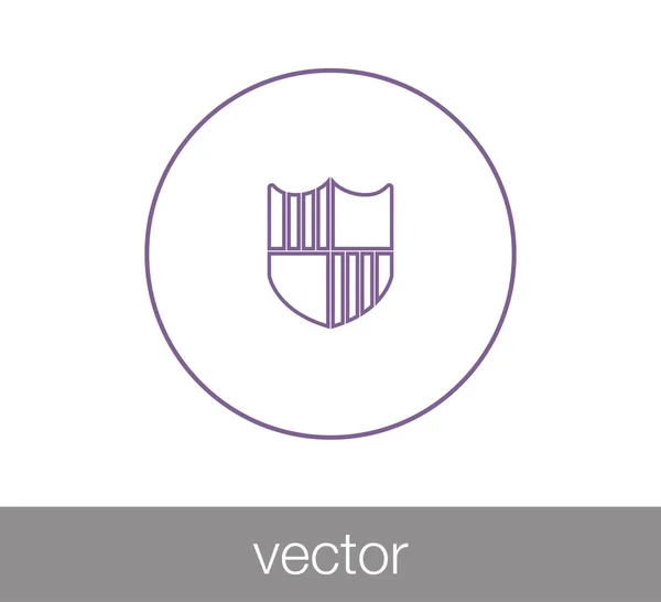 Ícone web escudo — Vetor de Stock