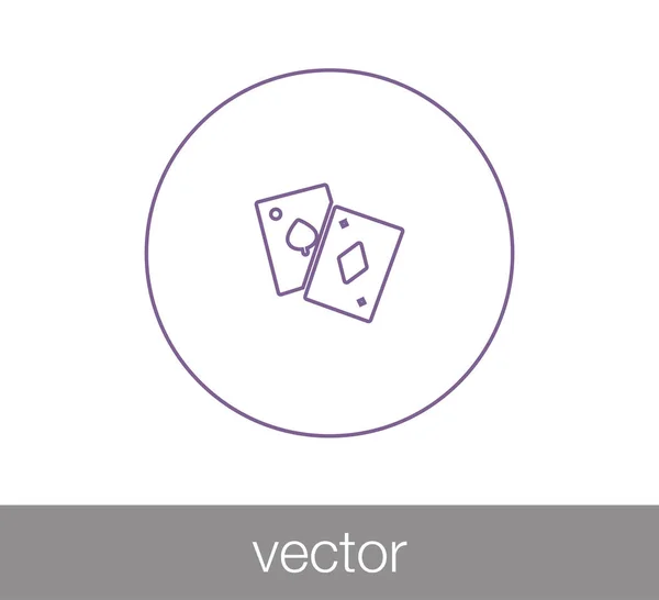 Ícone de cartas de jogar — Vetor de Stock