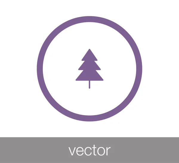 Icône plate arbre. — Image vectorielle