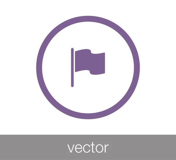 Bandera icono simple — Vector de stock
