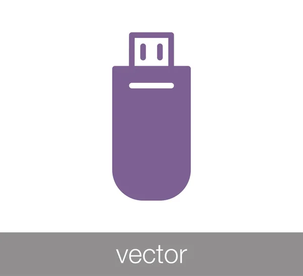 USB icono simple . — Vector de stock