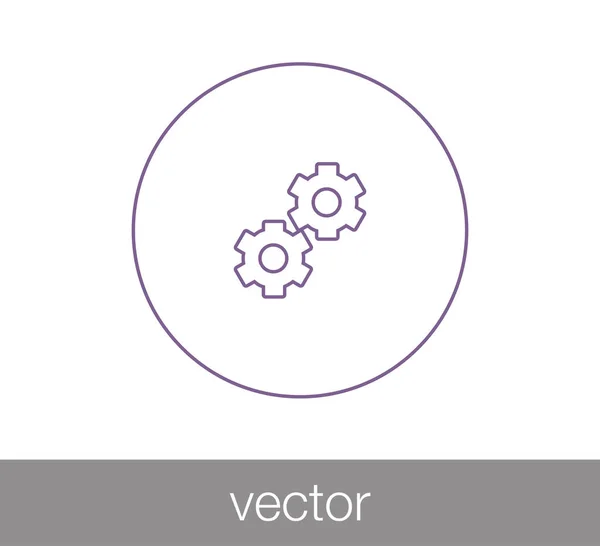 Icono de construcción Cogwheel — Vector de stock