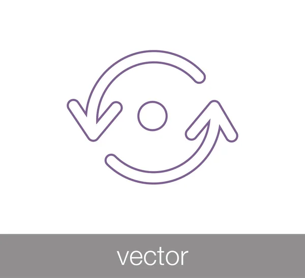 Ricarica simbolo con due frecce — Vettoriale Stock